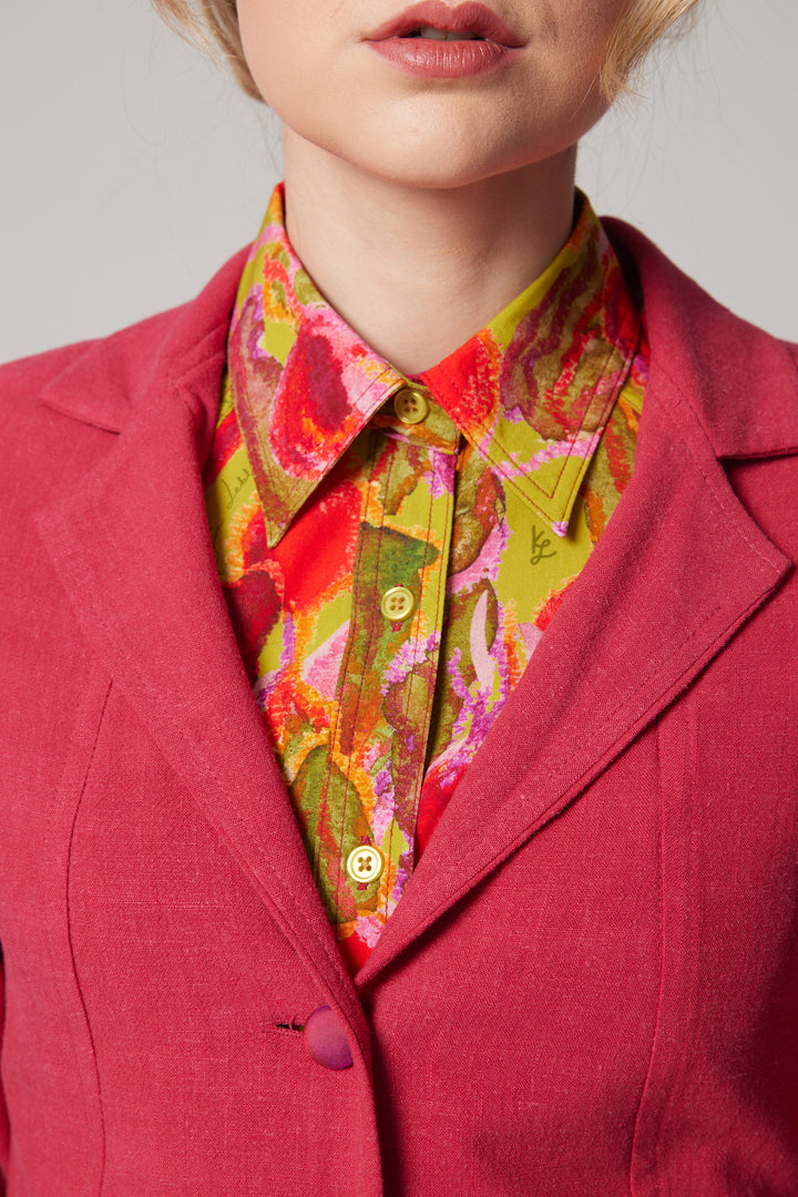 Chemisier boutonné - Betteraves