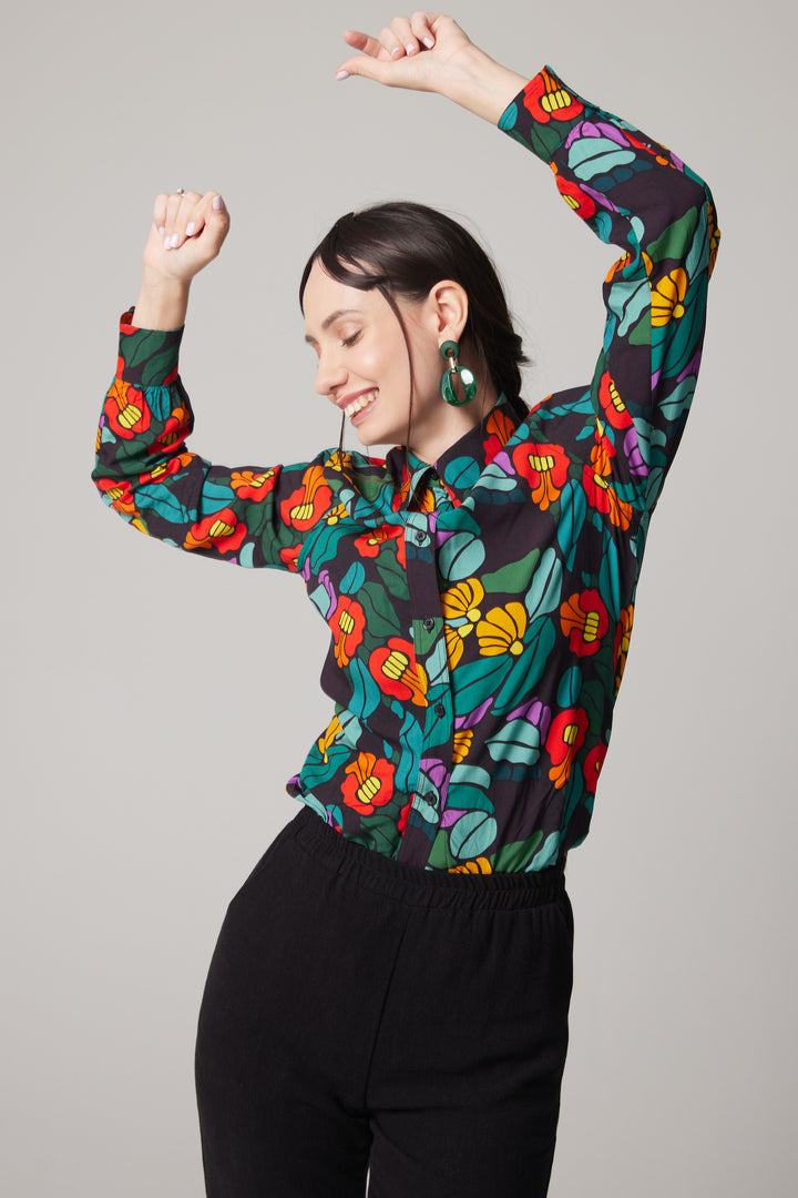 Chemisier boutonné - Floracoeur