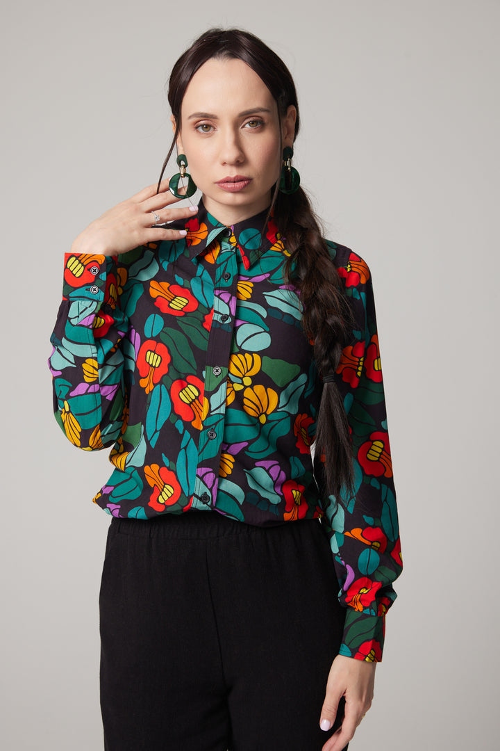 Chemisier boutonné - Floracoeur
