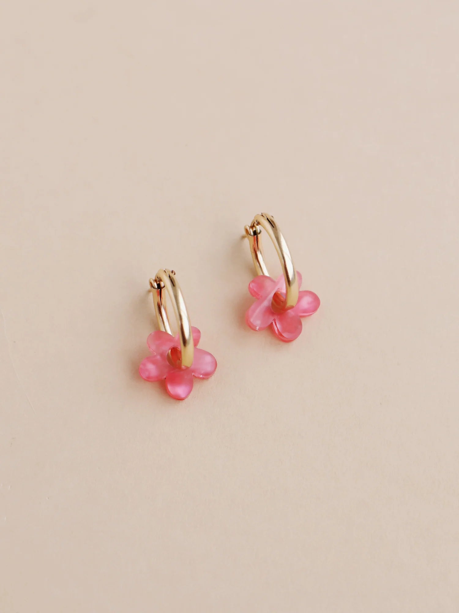 Mini Nina Hoops in Peony