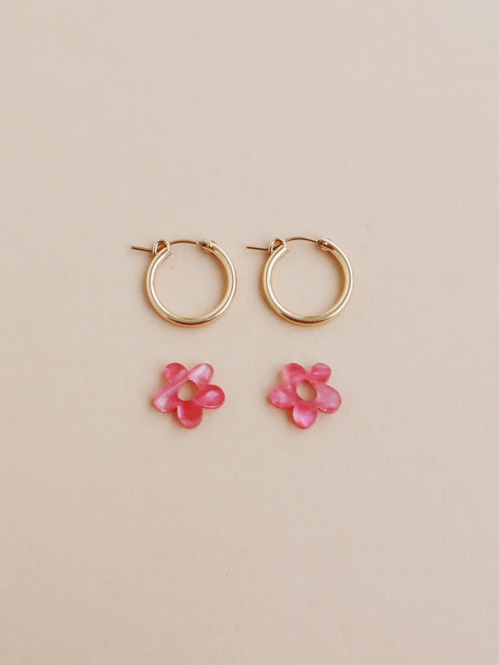 Créoles Mini Nina Pivoine