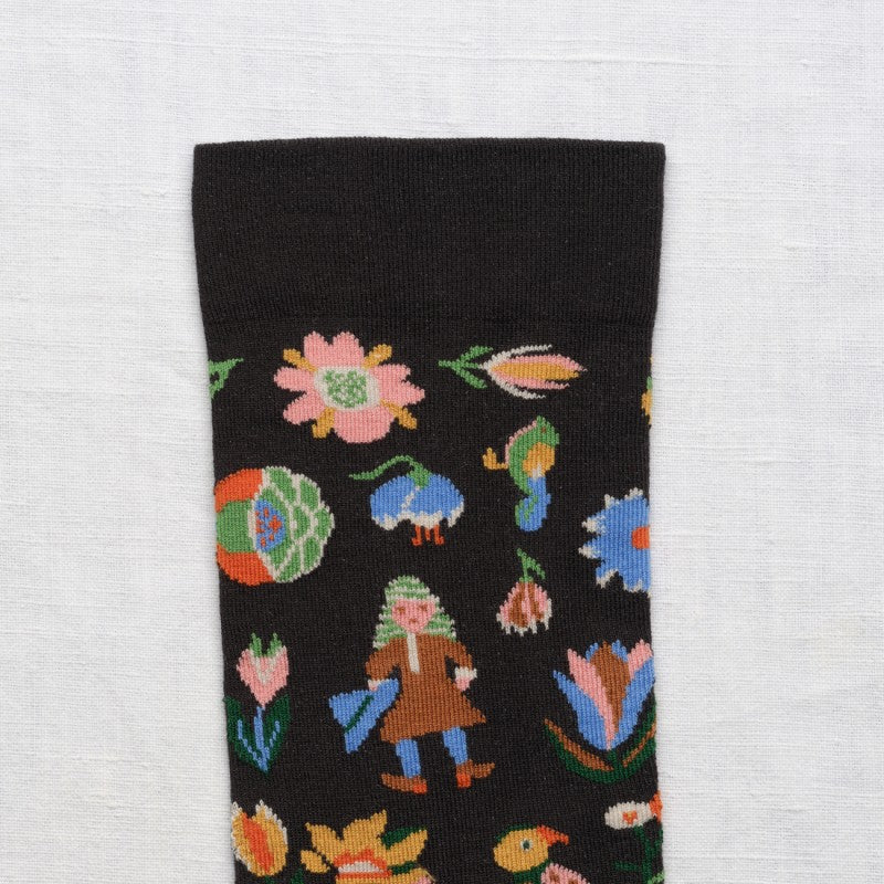 Bonne Maison - PK801 - Socks Black Tapestry