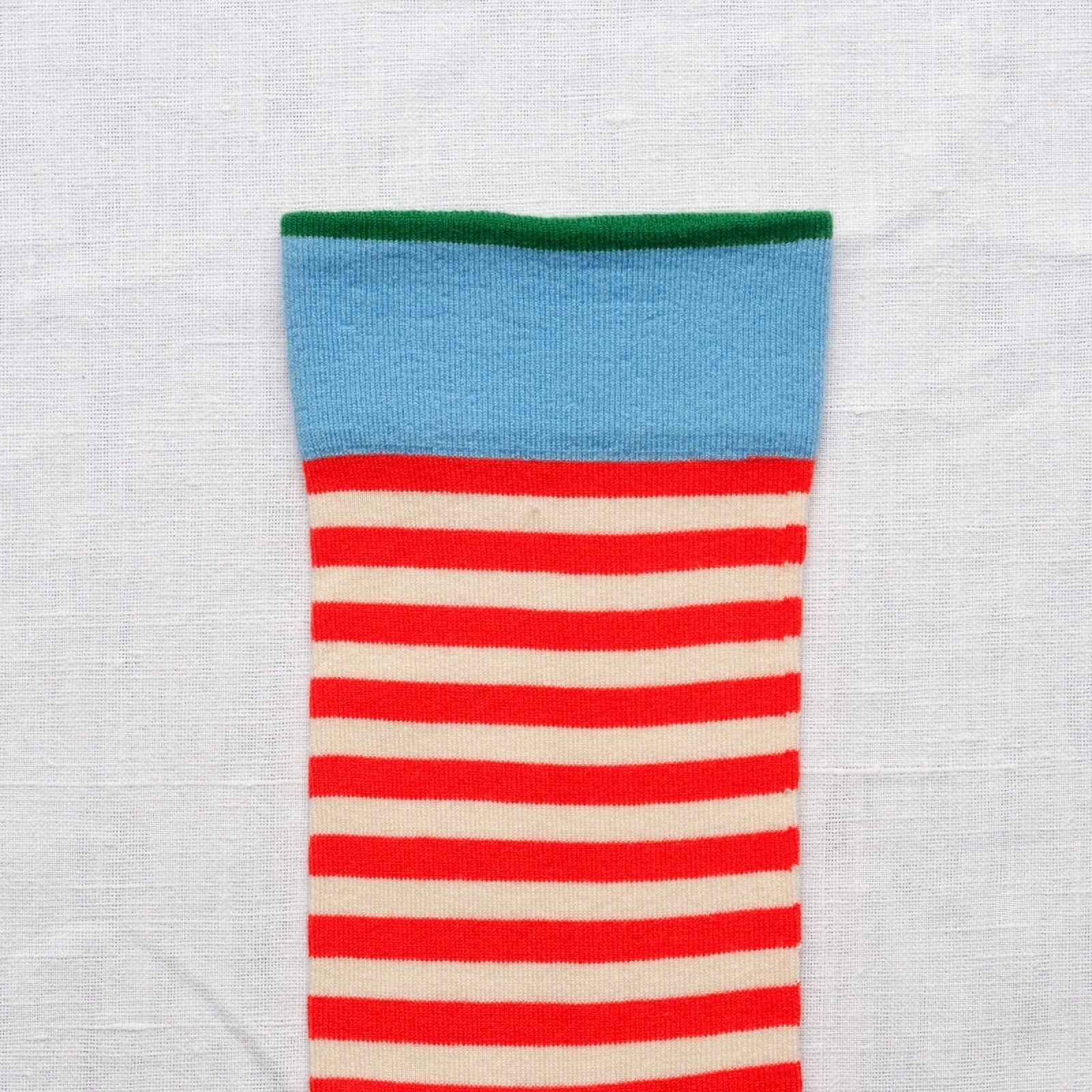 Chaussettes rayées vermillon