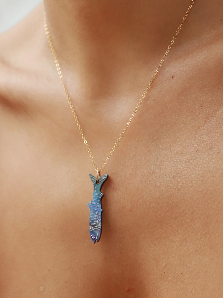 Wolf &amp; Moon - Collier Anchois
