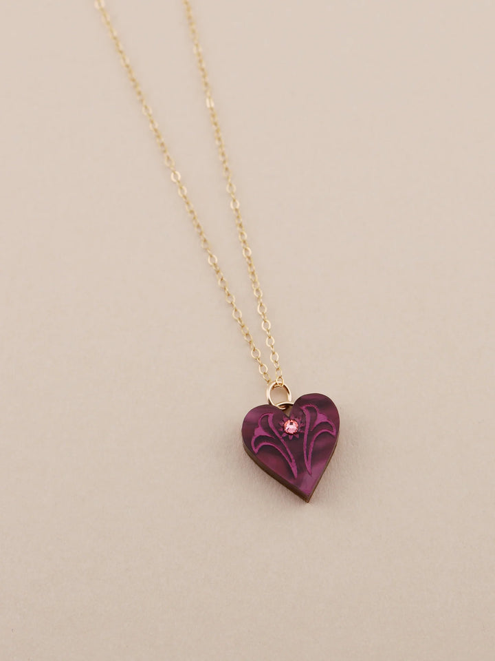 Wolf &amp; Moon - COLLIER ETTA CERISE