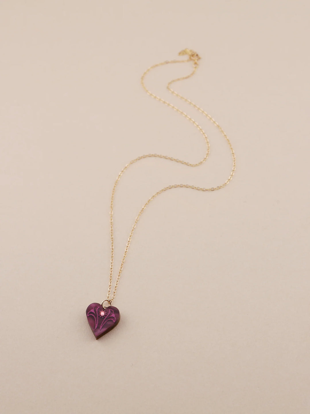 Wolf &amp; Moon - COLLIER ETTA CERISE