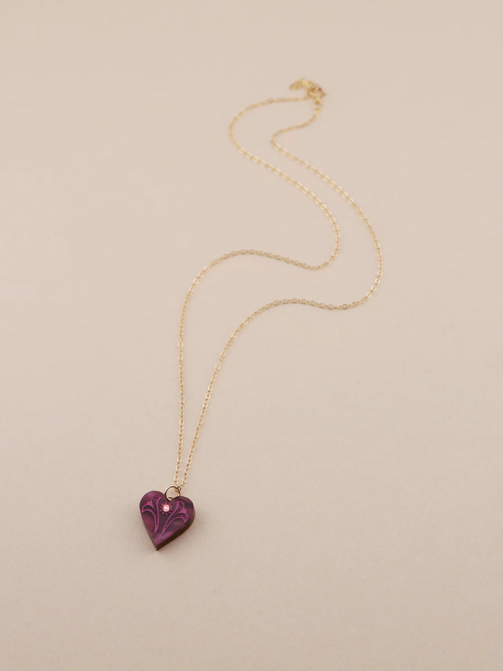 Wolf &amp; Moon - COLLIER ETTA CERISE
