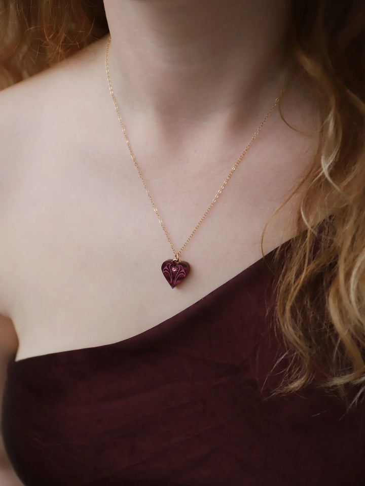 Wolf &amp; Moon - COLLIER ETTA CERISE