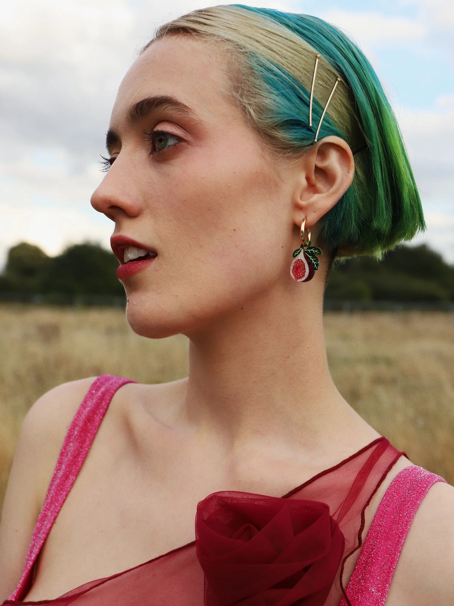 Wolf and Moon - Fig Hoops