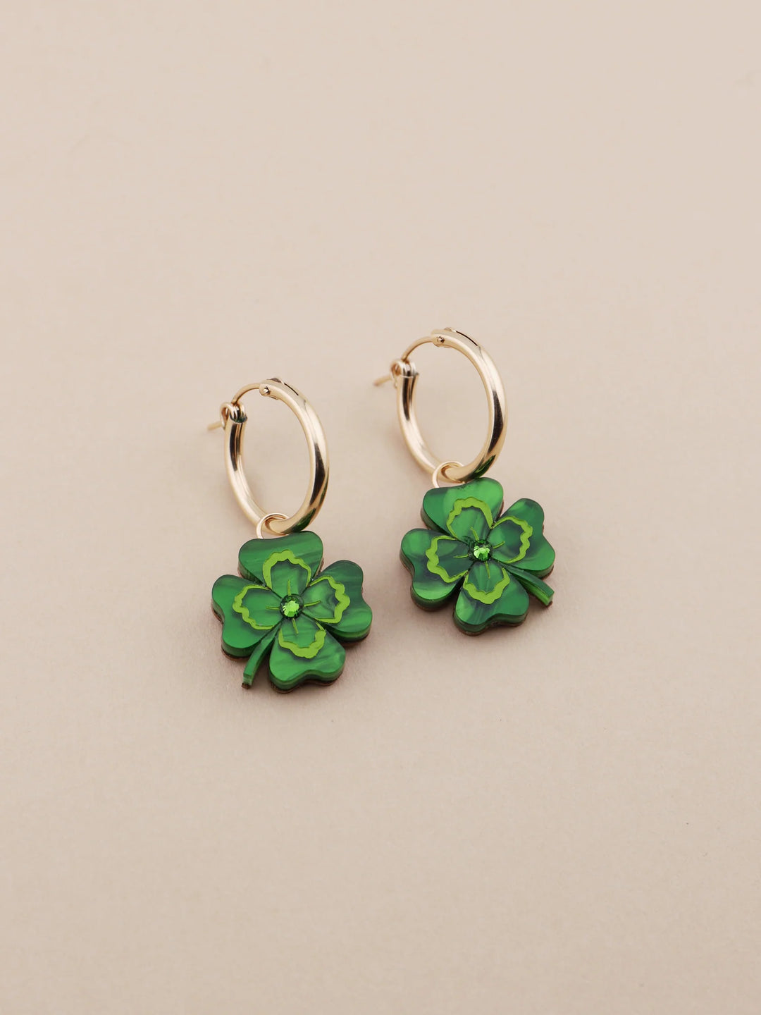 Wolf and Moon - FOUR LEAF CLOVER HOOPS