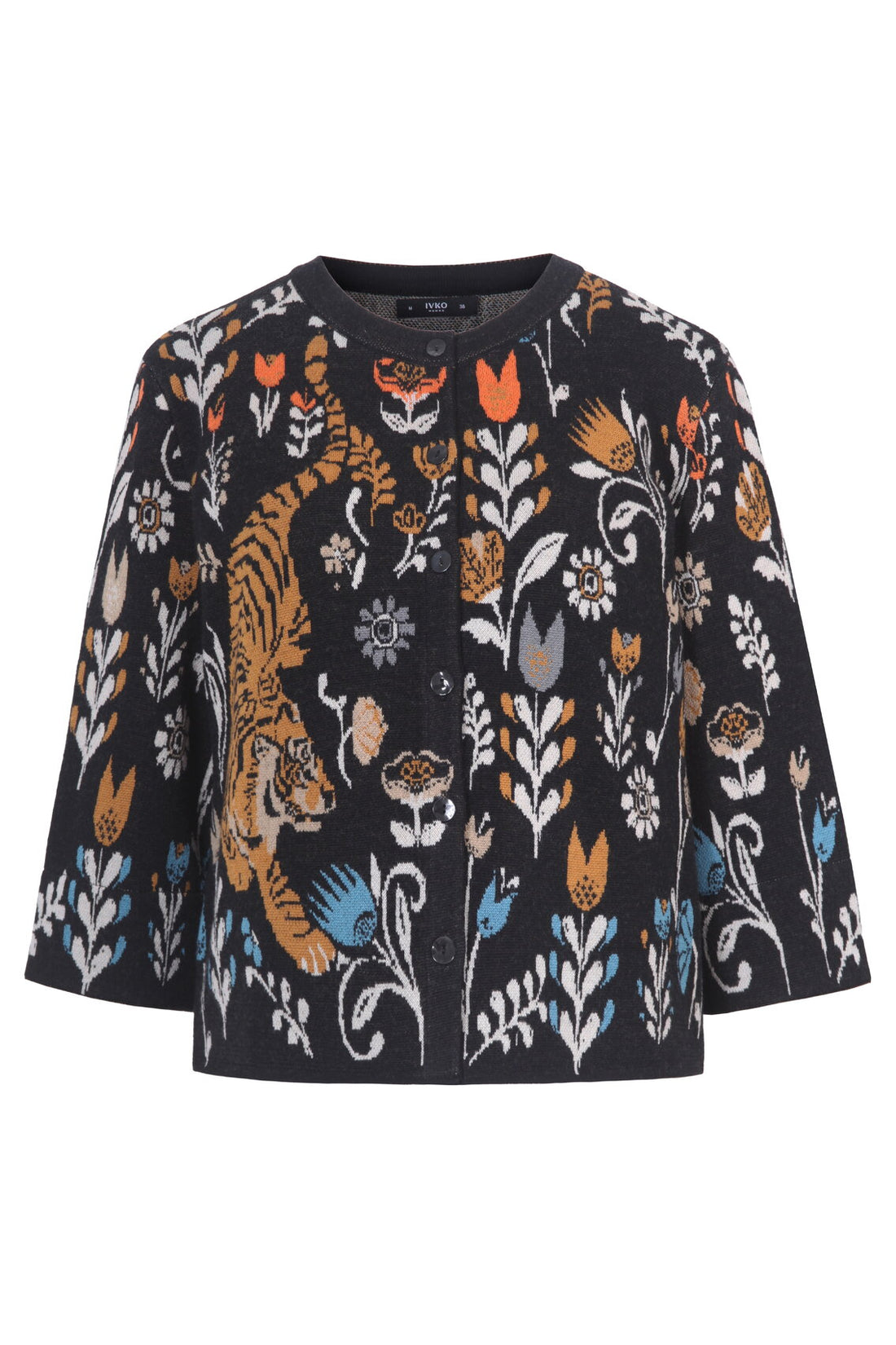 3/4 Sleeve Cardigan, Feral Grace - Black