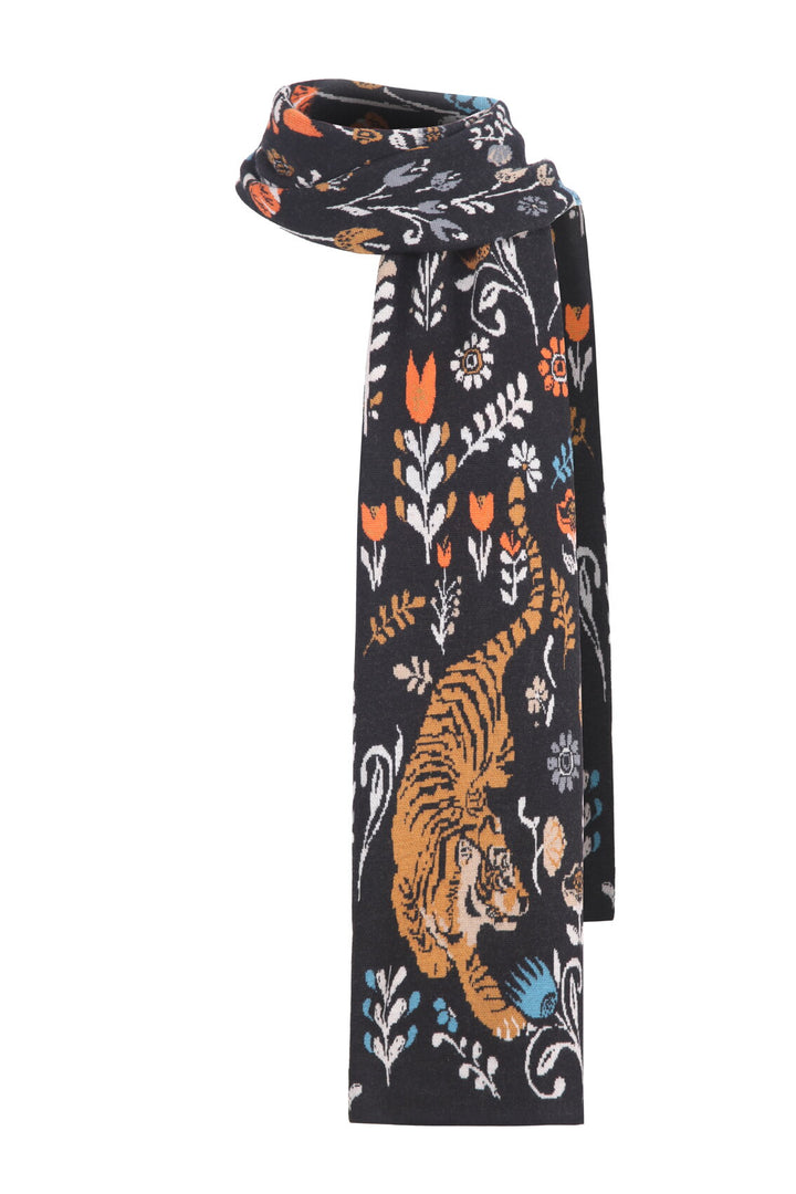 IVKO Wool Scarf, Feral Grace in Black, style 262683.019, product view