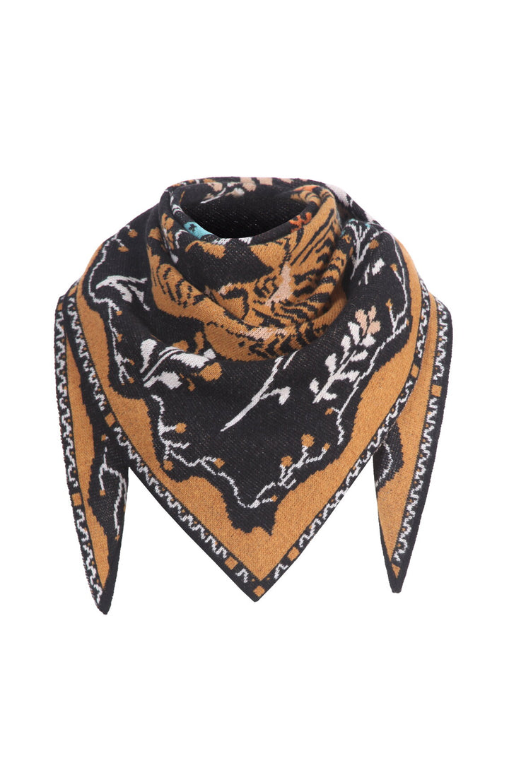 IVKO Square Scarf, Wild Garden in Black, style 262685.019, product view