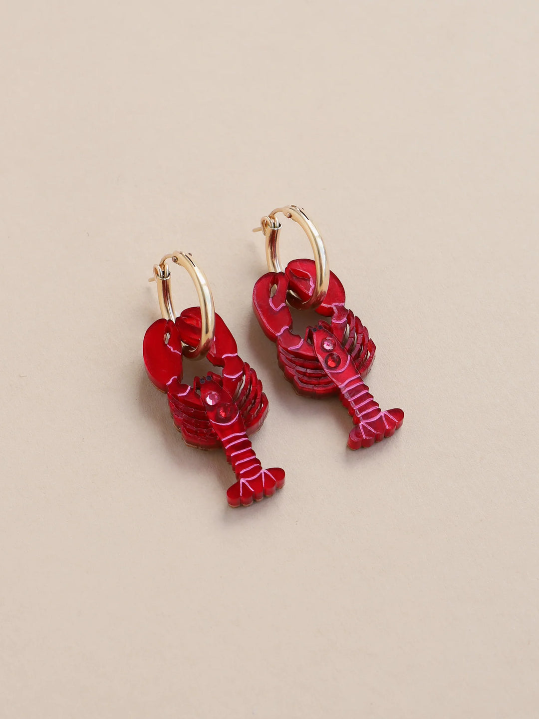Wolf &amp; Moon - Créoles Homard