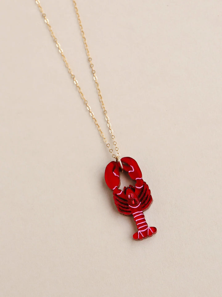 Wolf &amp; Moon - Lobster Necklace