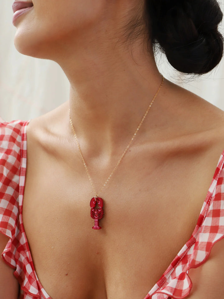 Wolf &amp; Moon - Lobster Necklace
