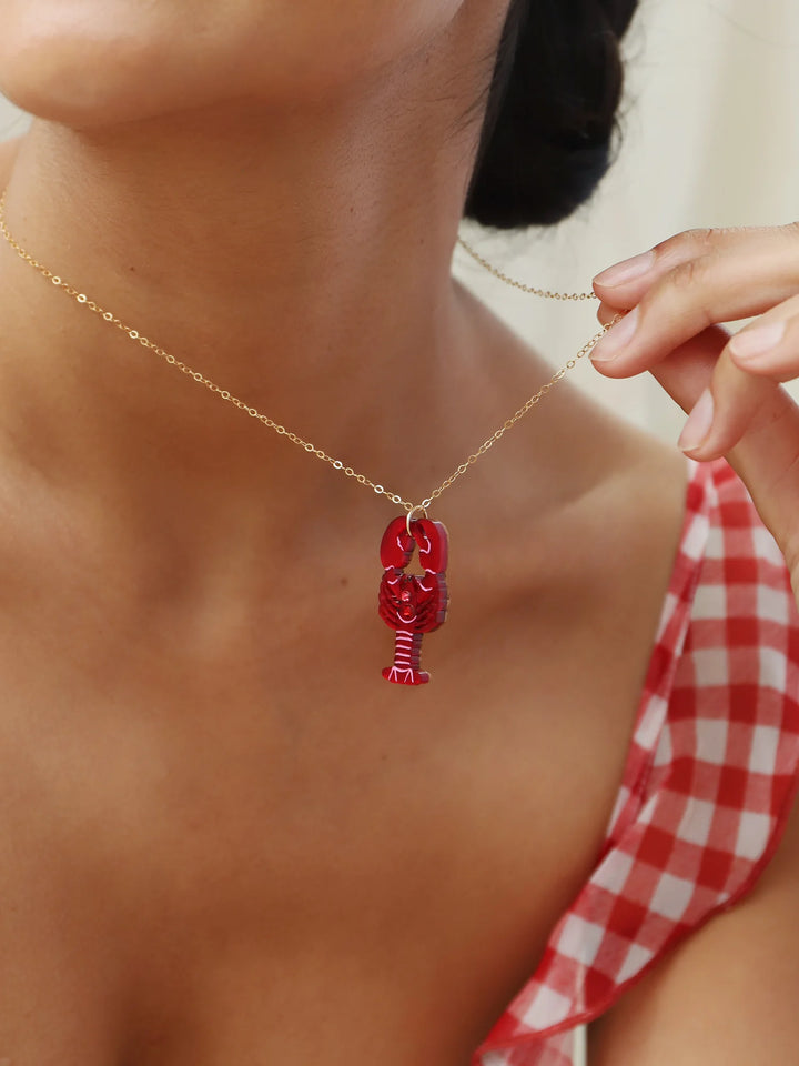 Wolf &amp; Moon - Lobster Necklace