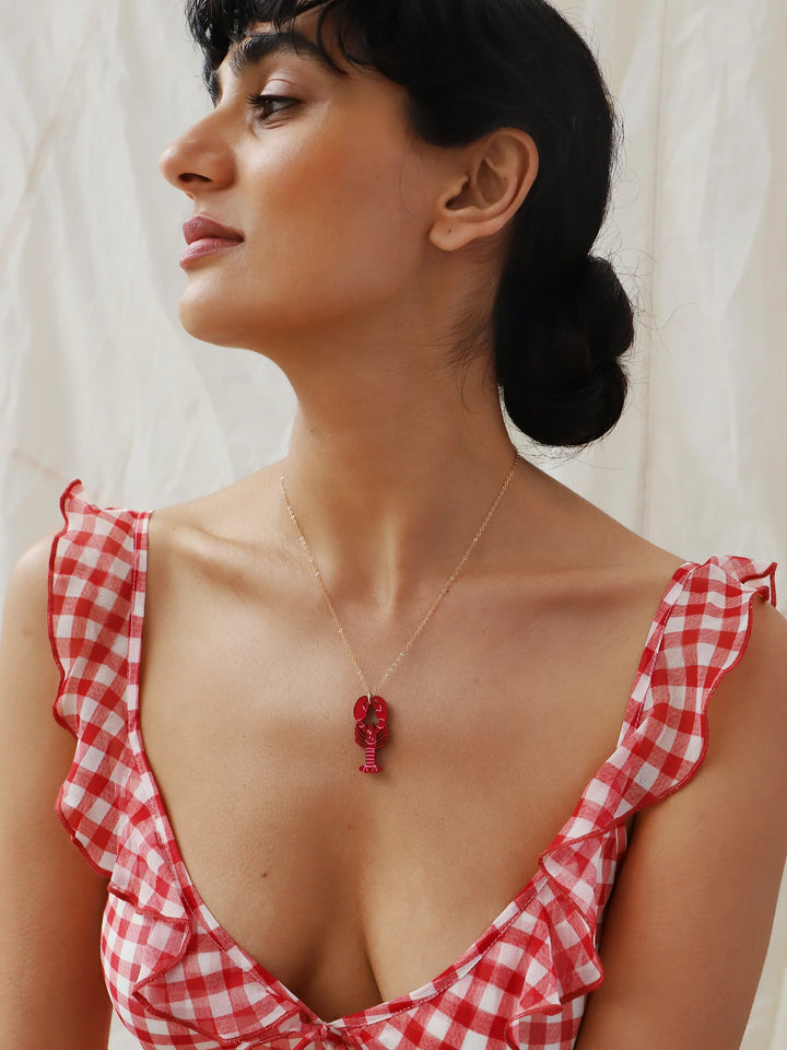 Wolf &amp; Moon - Lobster Necklace