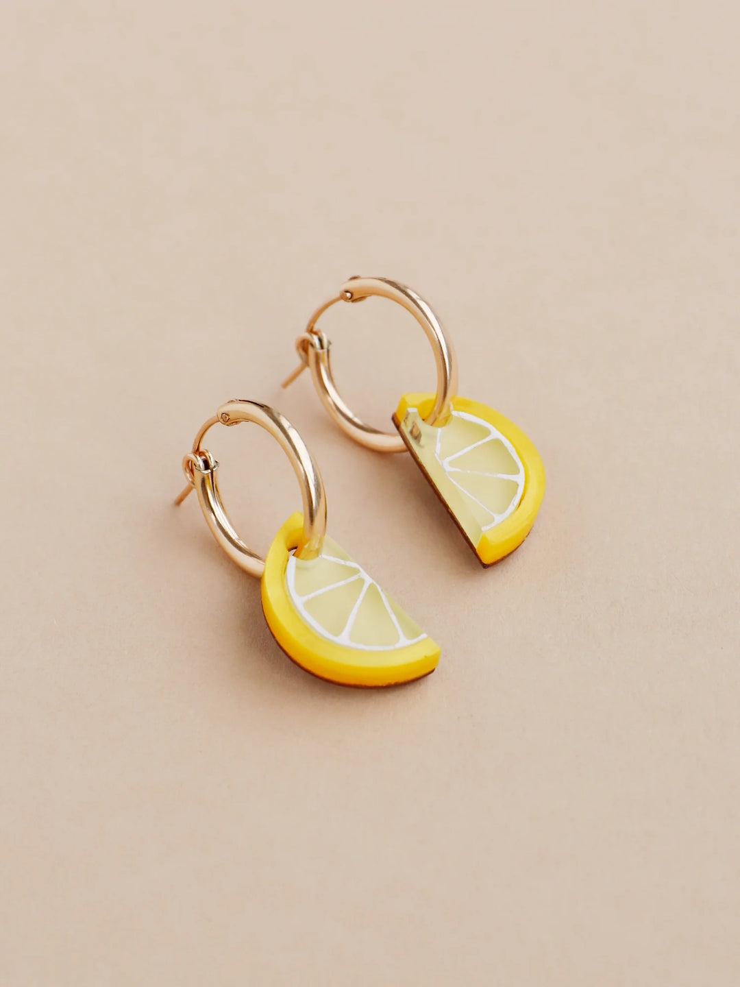 Wolf &amp; Moon - Créoles Mini Tranches de Citron
