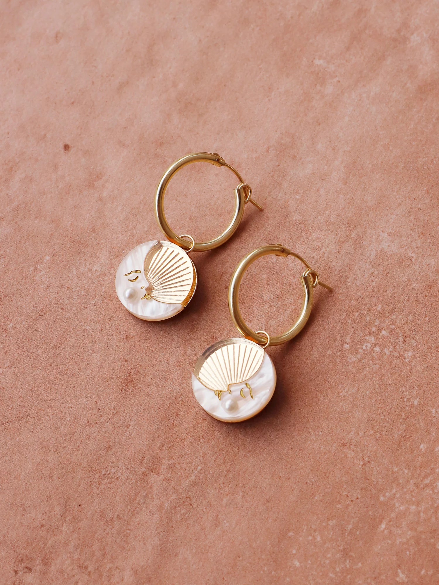 MOON II HOOPS - GOLD