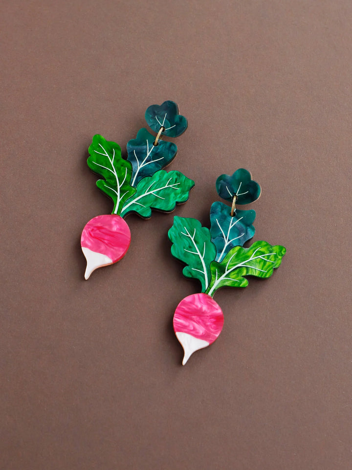 Wolf &amp; Moon - Radish Statement Earrings