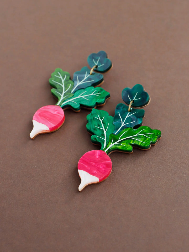 Wolf &amp; Moon - Radish Statement Earrings