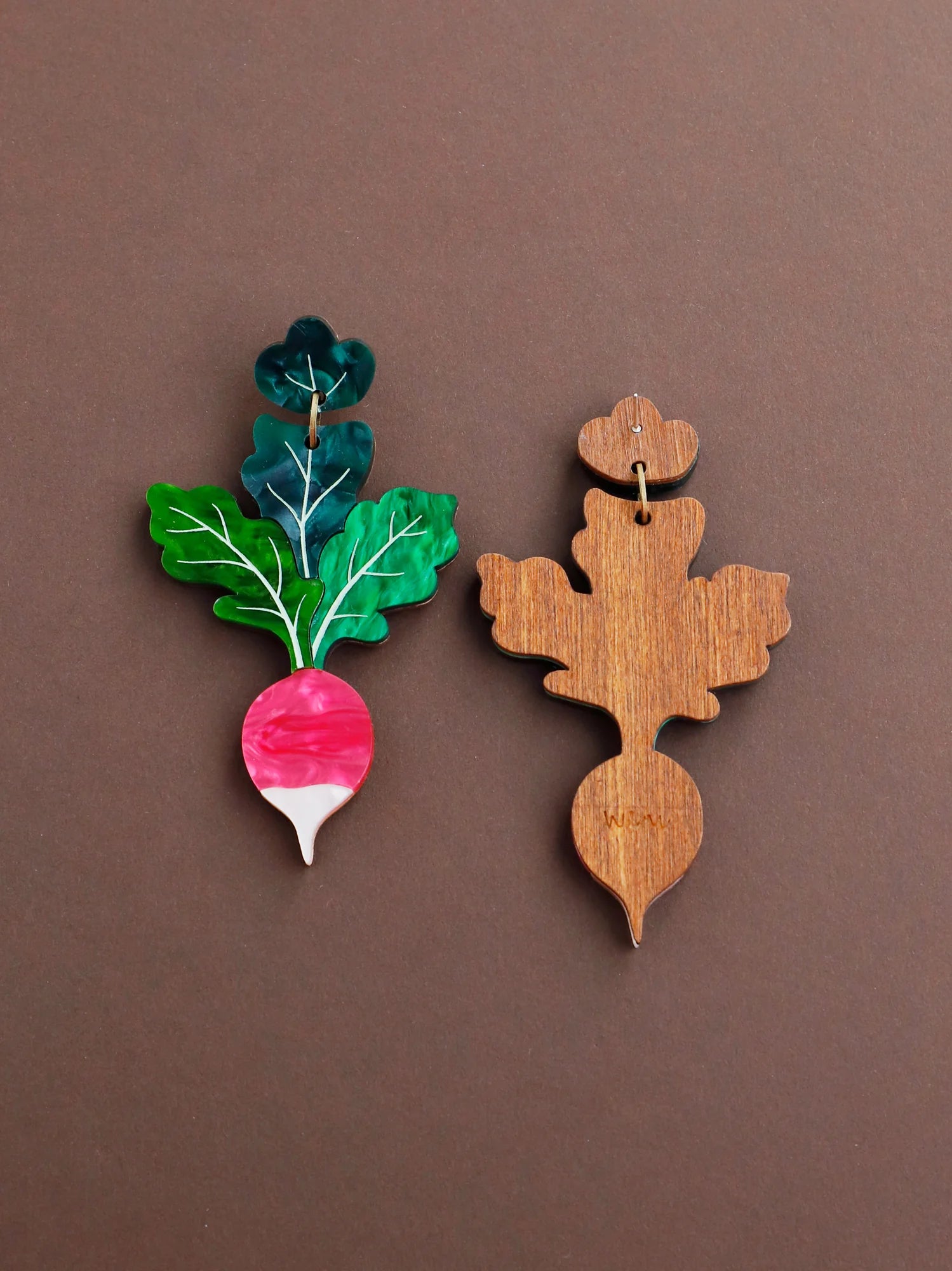 Wolf & Moon - Radish Statement Earrings