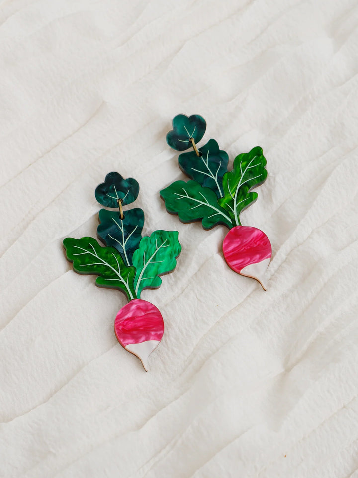 Wolf &amp; Moon - Radish Statement Earrings