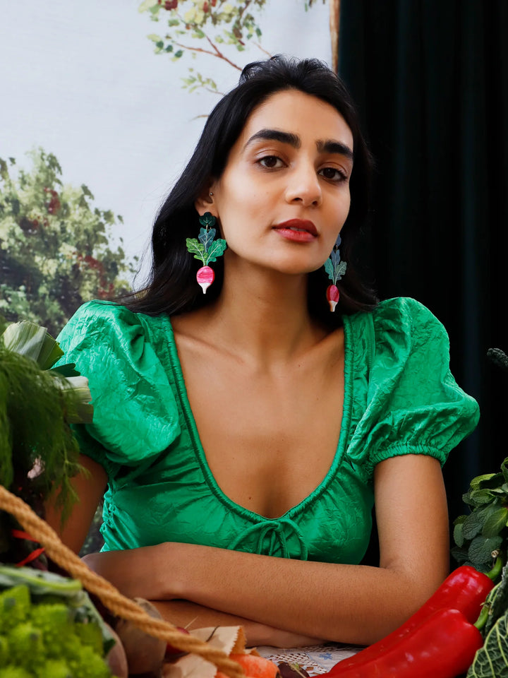 Wolf &amp; Moon - Radish Statement Earrings