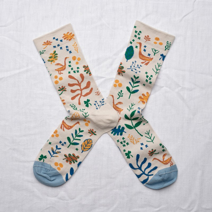 Bonne Maison - Chaussettes gris clair Sowing