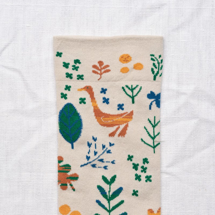 Bonne Maison - Chaussettes gris clair Sowing