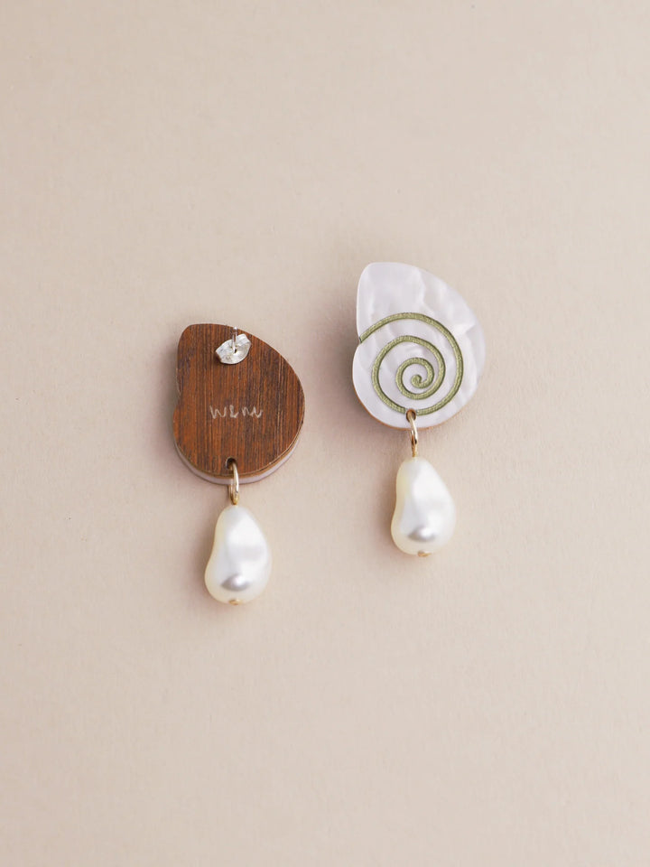 WOLF &amp; MOON - Créoles coquillages en spirale