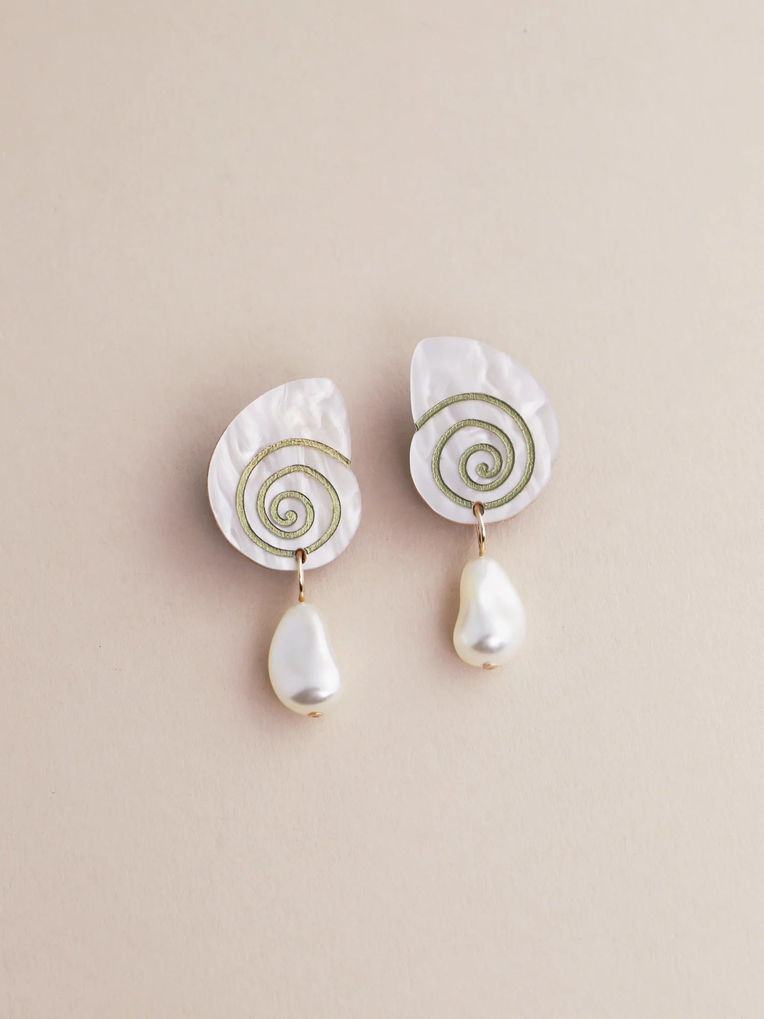 SPIRAL SHELL EARRINGS