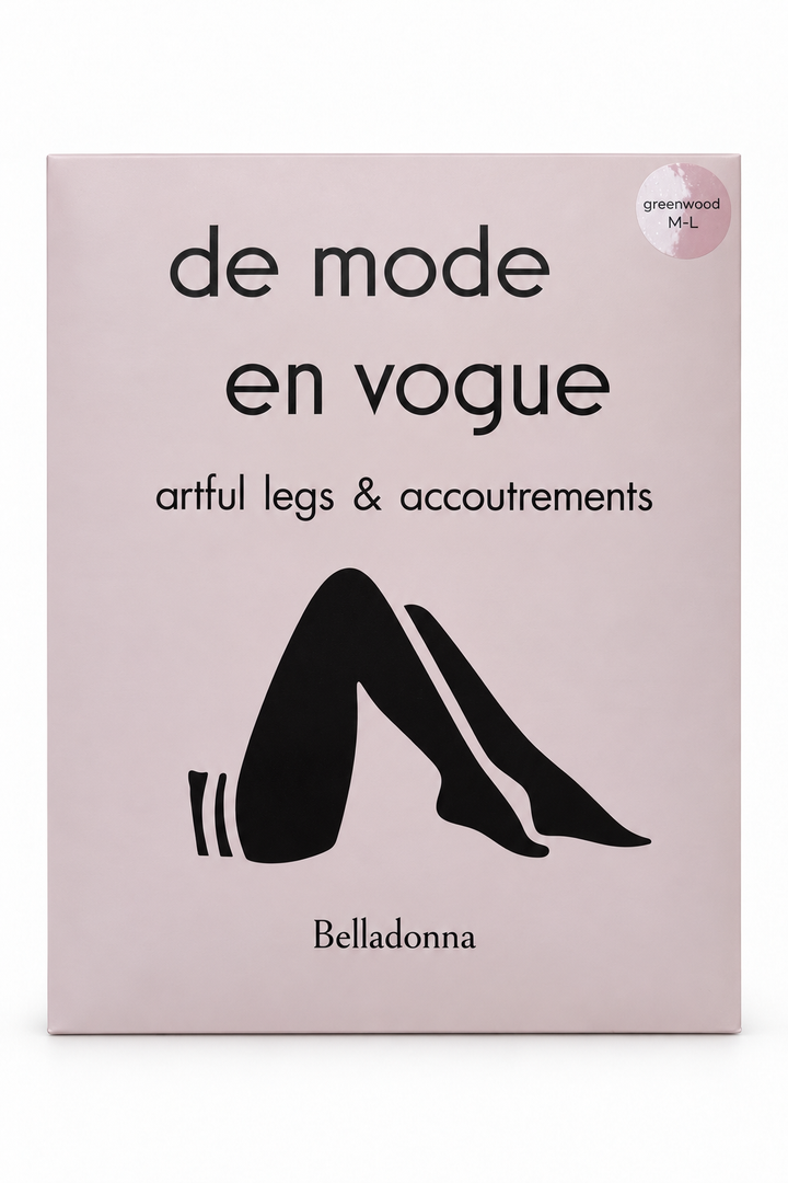 De Mode En Vogue Belladonna Greenwood tights packaging on white background