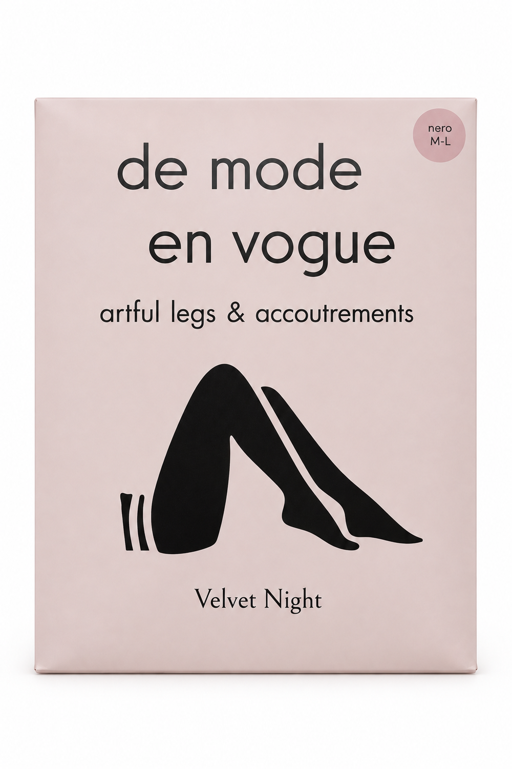 De Mode En Vogue Velvet Night Nero tights packaging on white background
