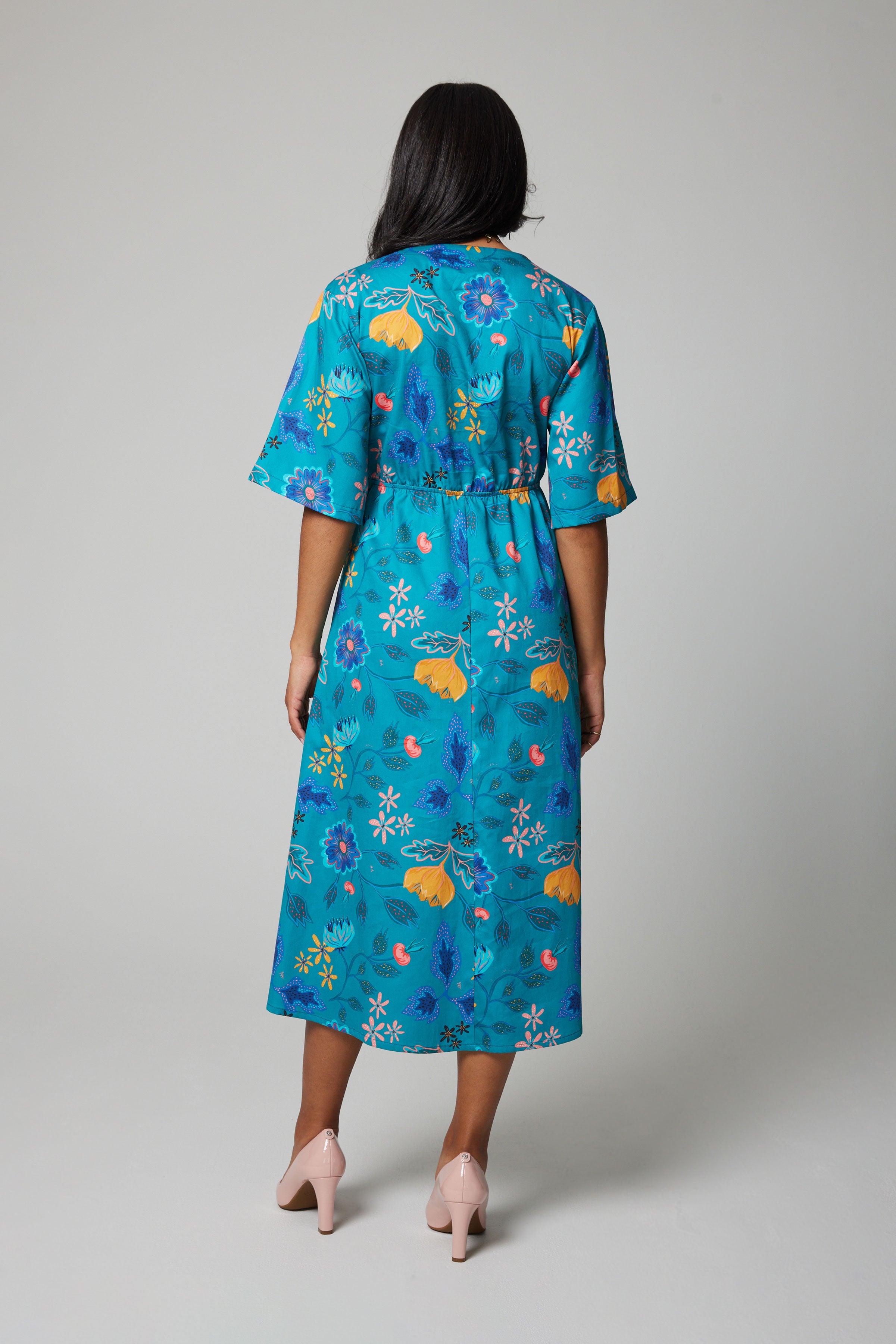 Midi Dress - Rosehip Turquoise