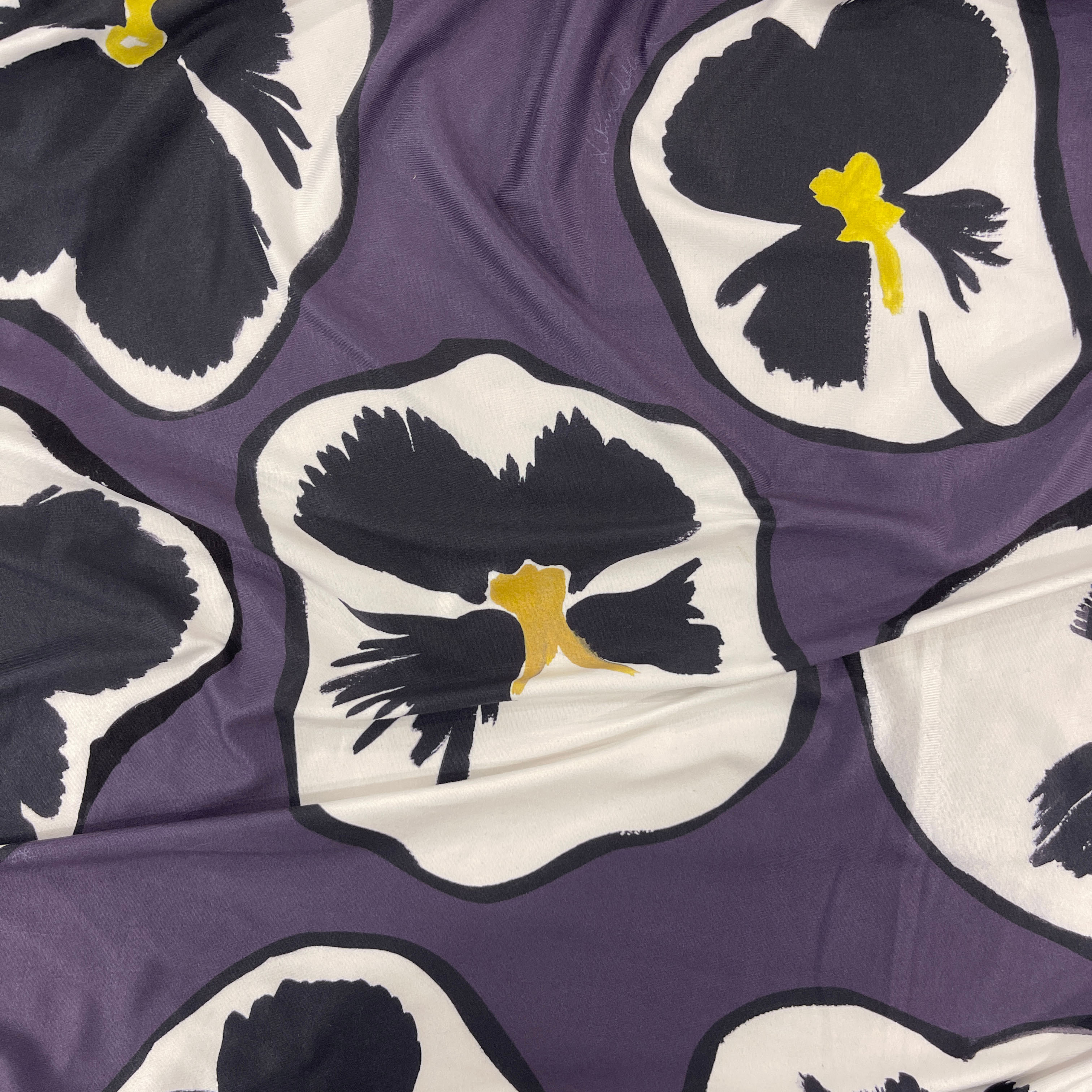 Jersey fabric - Pansies Purple