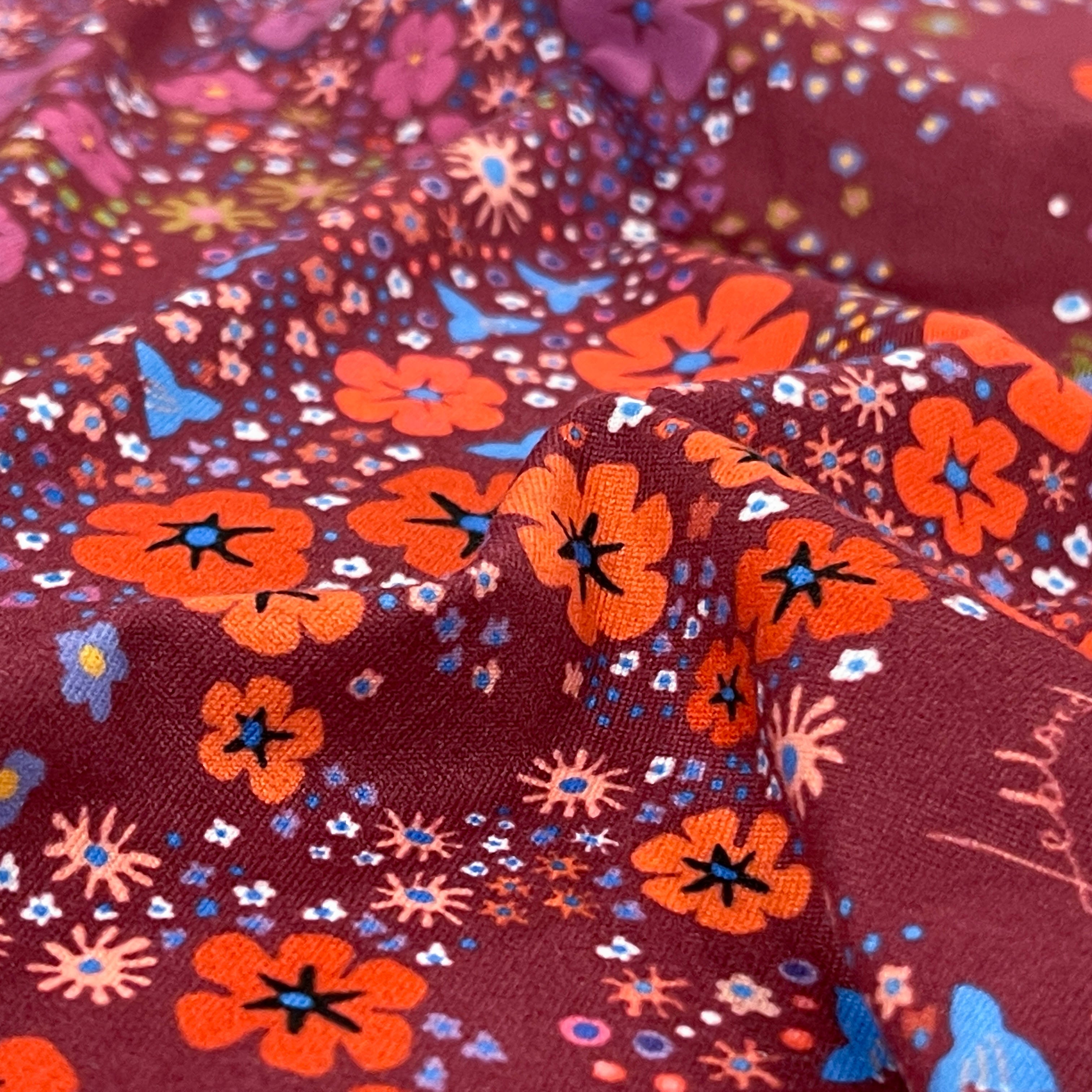 Jersey fabric - Star Moss Pink