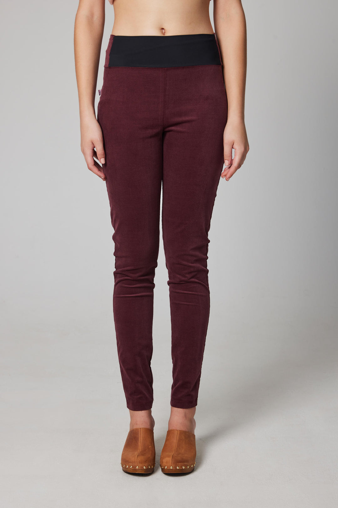 Slim-fit Velvet Corduroy Pants - Wine